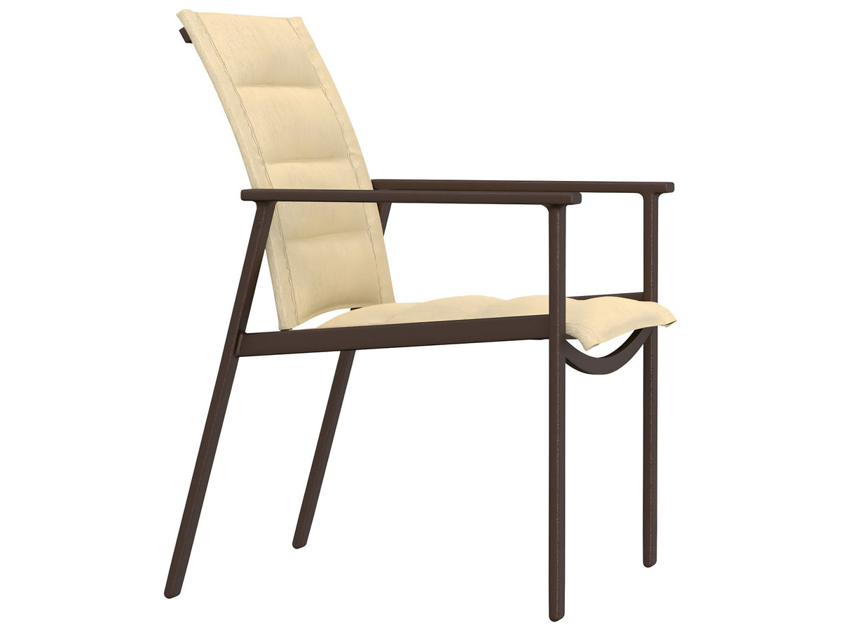 OW Lee Marin Padded Sling Aluminum Dining Arm Chair