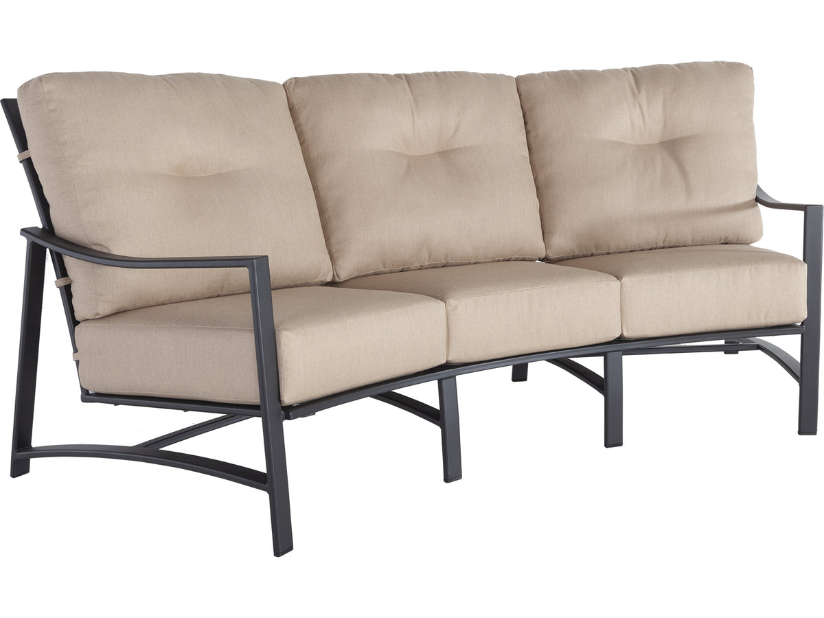 OW Lee Avana Wrought Aluminum Cushion Crescent Sofa