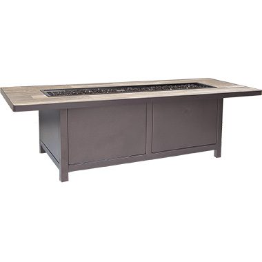 OW Lee Capri 28" x 72" Occasional Height Fire Pit Table