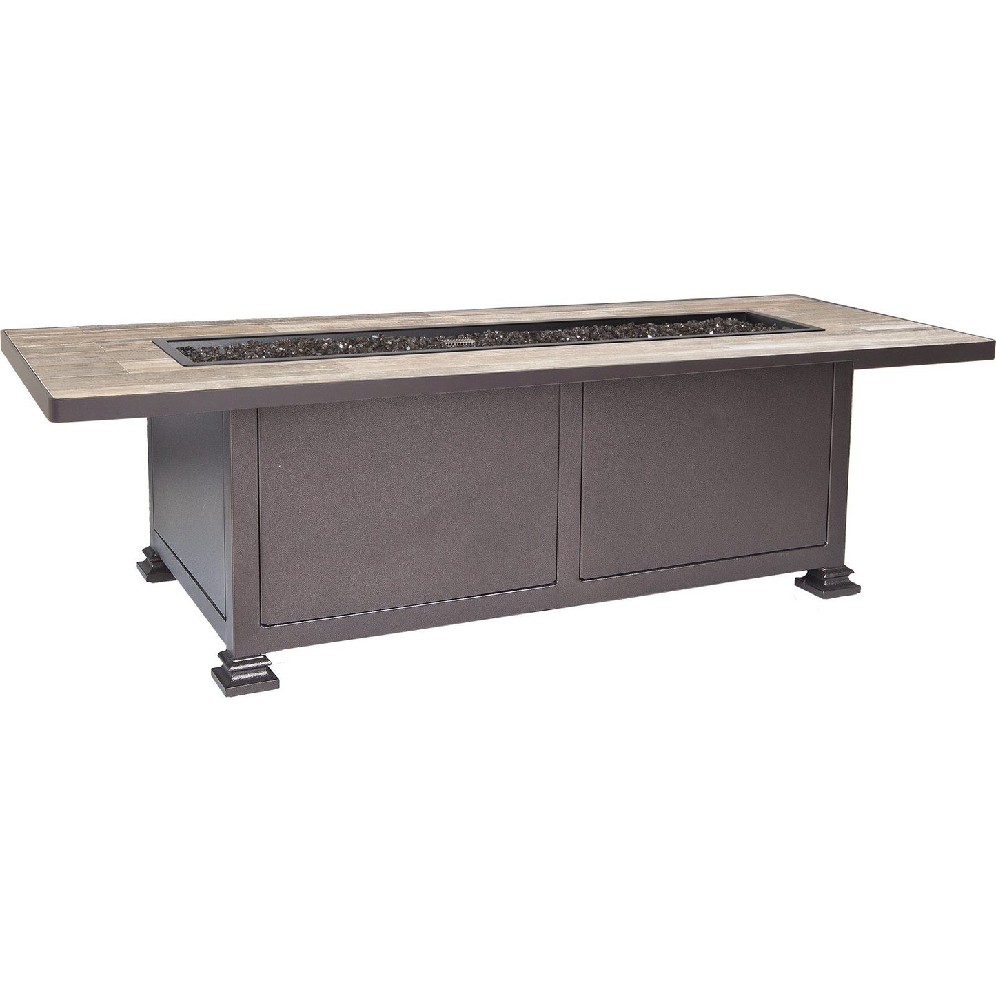 OW Lee Santorini 28" x 72" Occasional Height Fire Pit Table