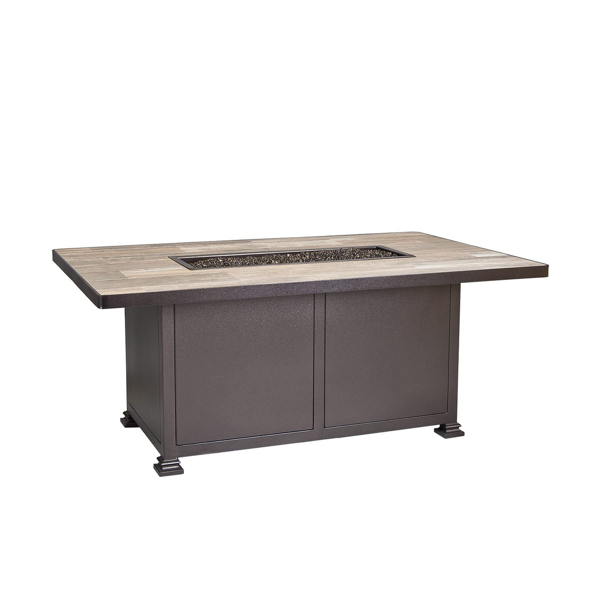 OW Lee Santorini 36" x 58" Chat Height Fire Pit Table