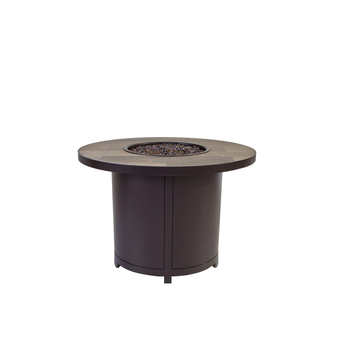 OW Lee Capri 36" Round Chat Height Fire Pit Table