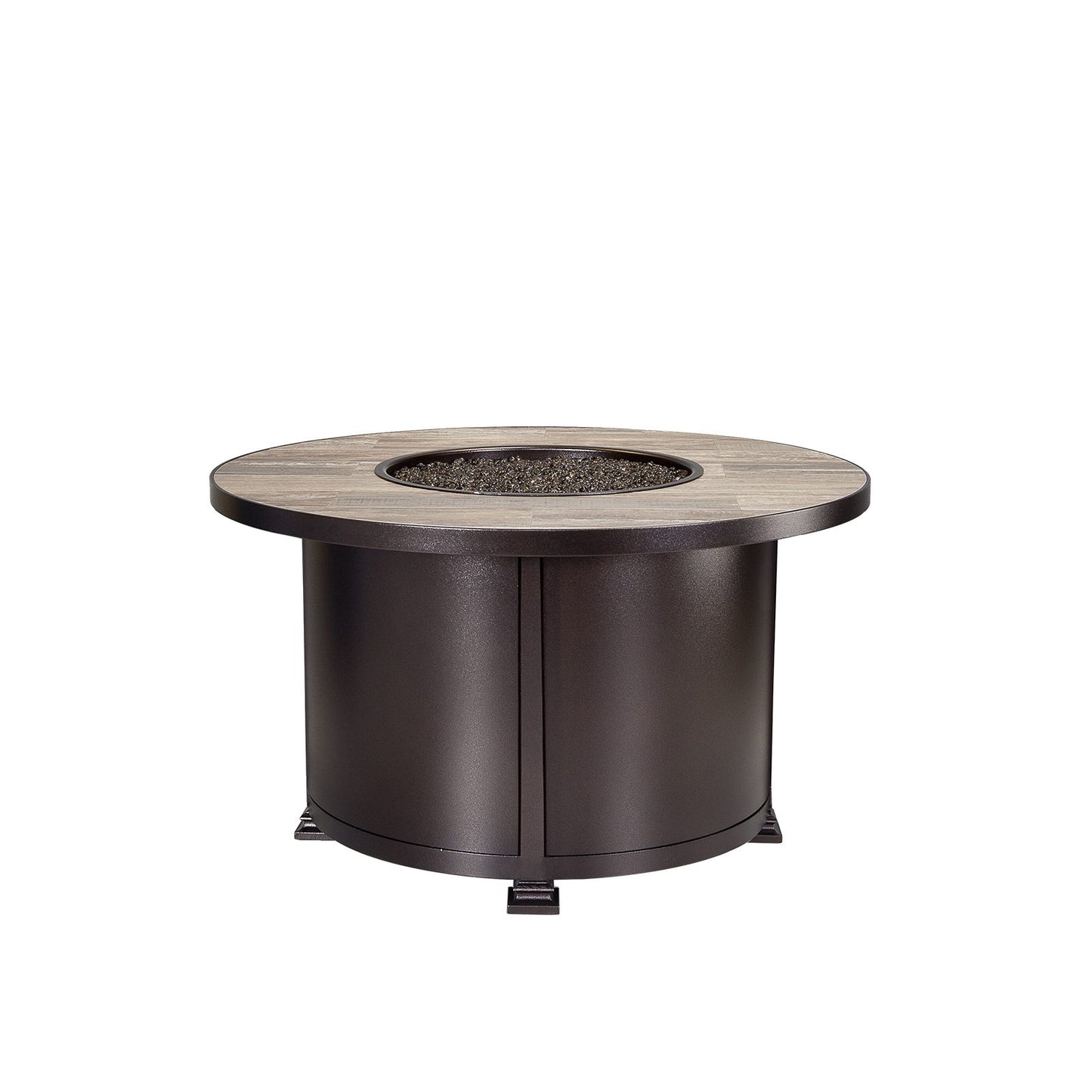 OW Lee Santorini 42" Round Chat Height Fire Pit Table