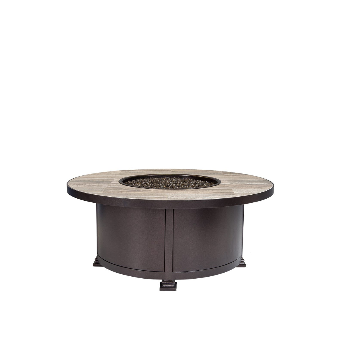 OW Lee Santorini 42" Round Occasional Height Fire Pit Table