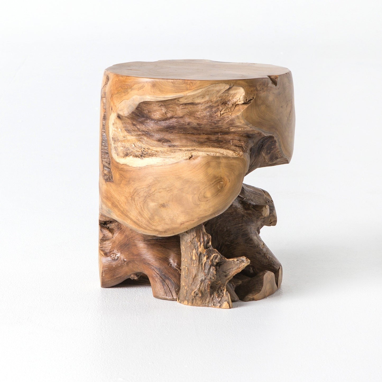 Four Hands 102364-004 Teak Stool - Aged Natural Teak