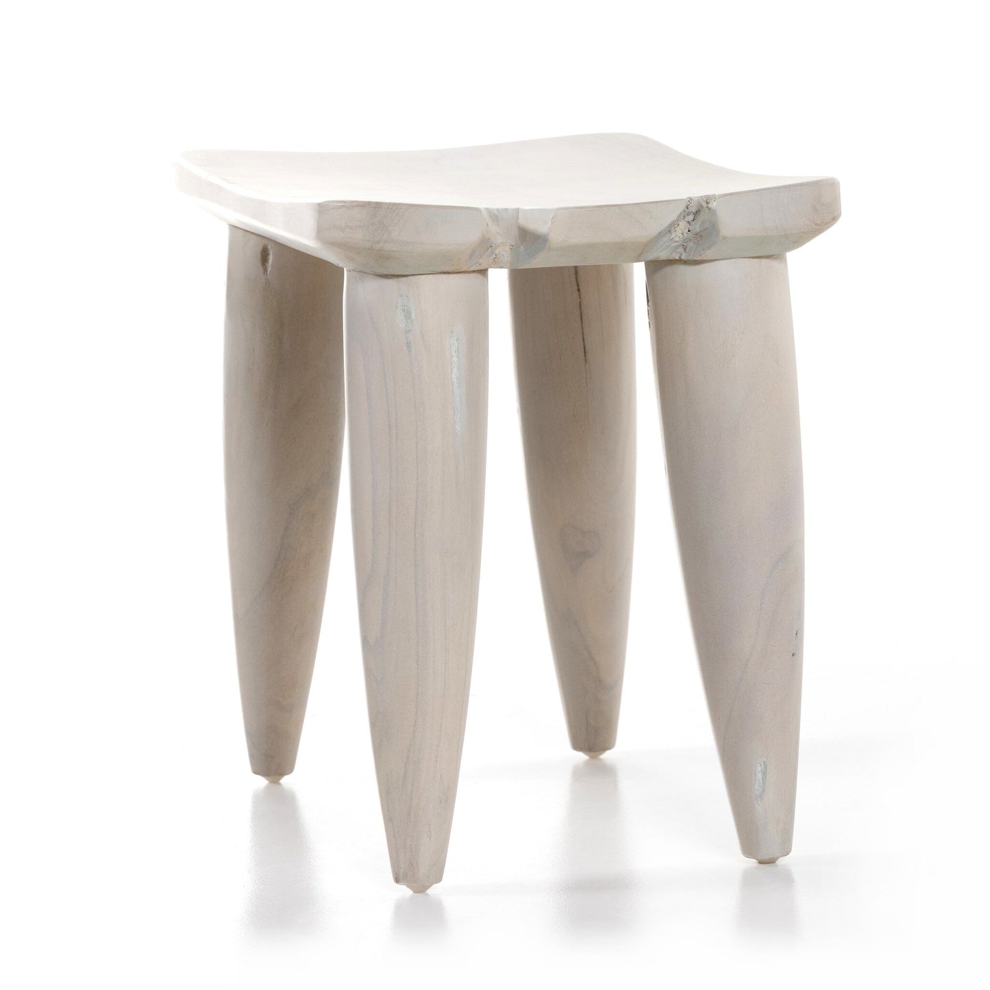 Four Hands 102424-003 Zuri Outdoor Stool - Ivory Teak