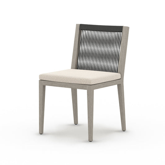 Four Hands 223161-008 Sherwood Outdoor Dining Chair, Weathered Grey - Faye Sand