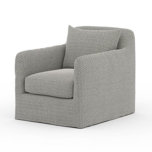 Four Hands 223196-001 Dade Outdoor Slipcover Swivel Chair - Faye Ash