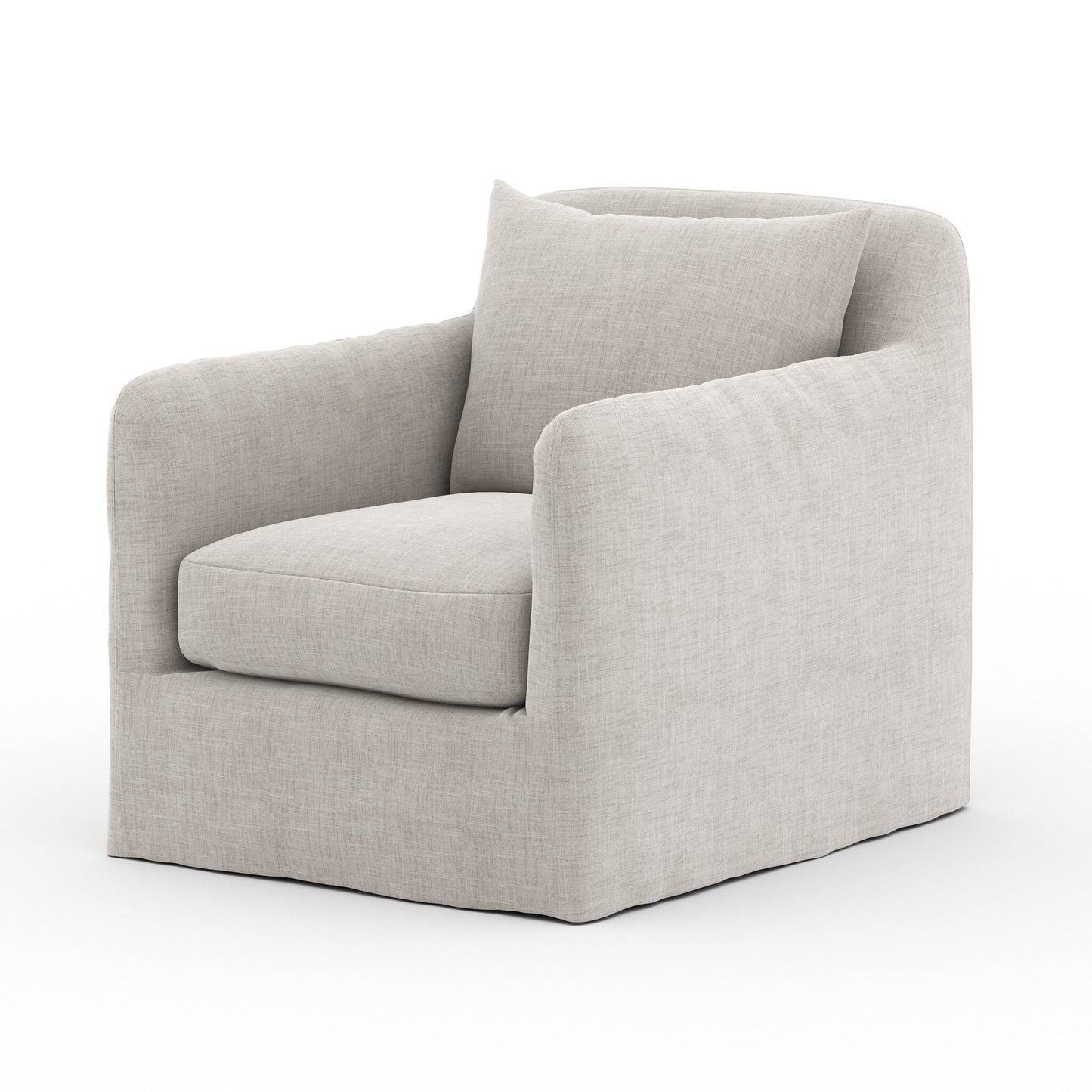 Four Hands 223196-002 Dade Outdoor Slipcover Swivel Chair - Venao Grey