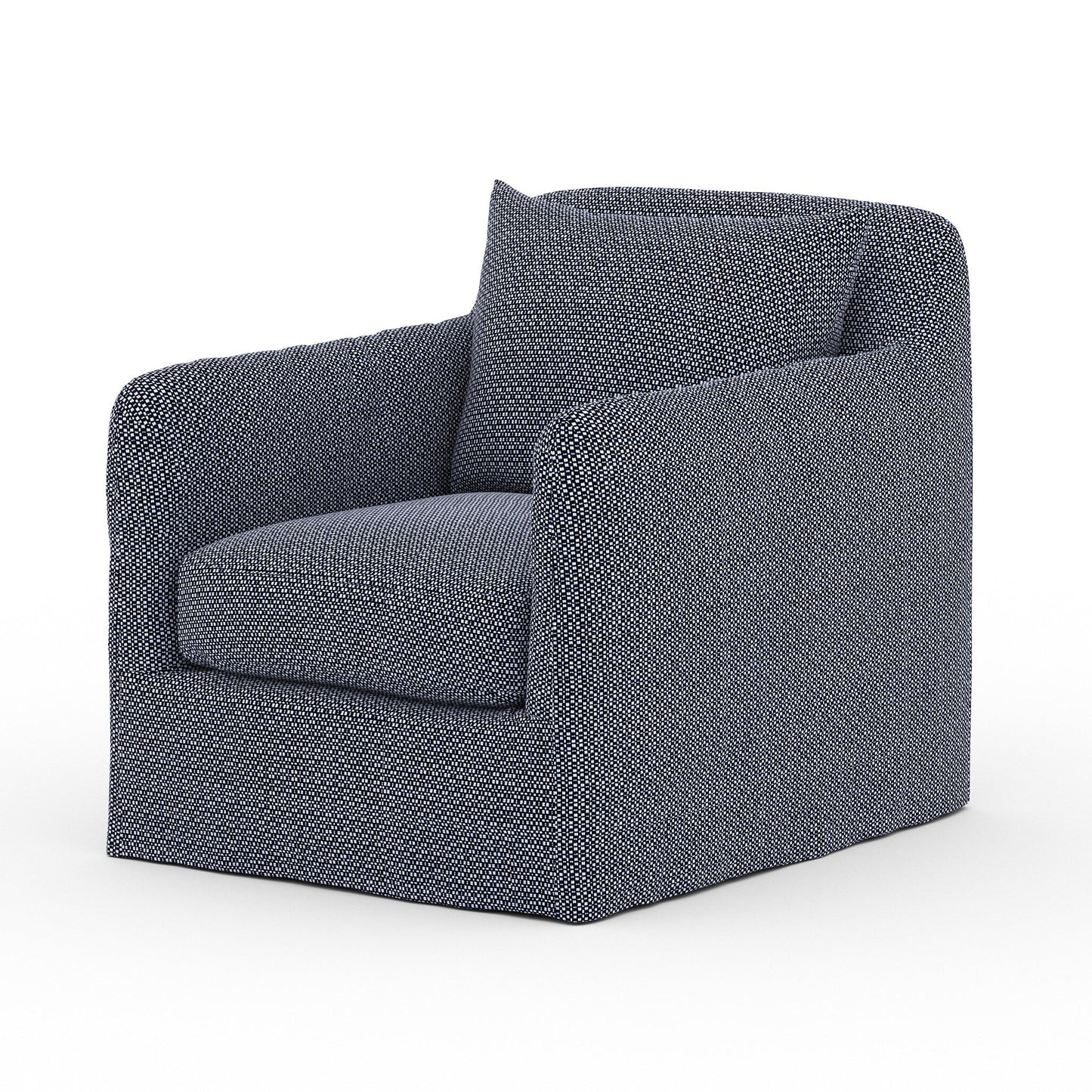 Four Hands 223196-005 Dade Outdoor Slipcover Swivel Chair - Faye Navy
