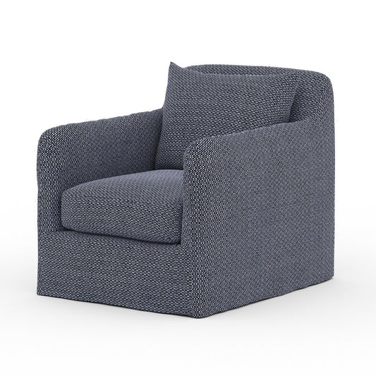 Four Hands 223196-005 Dade Outdoor Slipcover Swivel Chair - Faye Navy