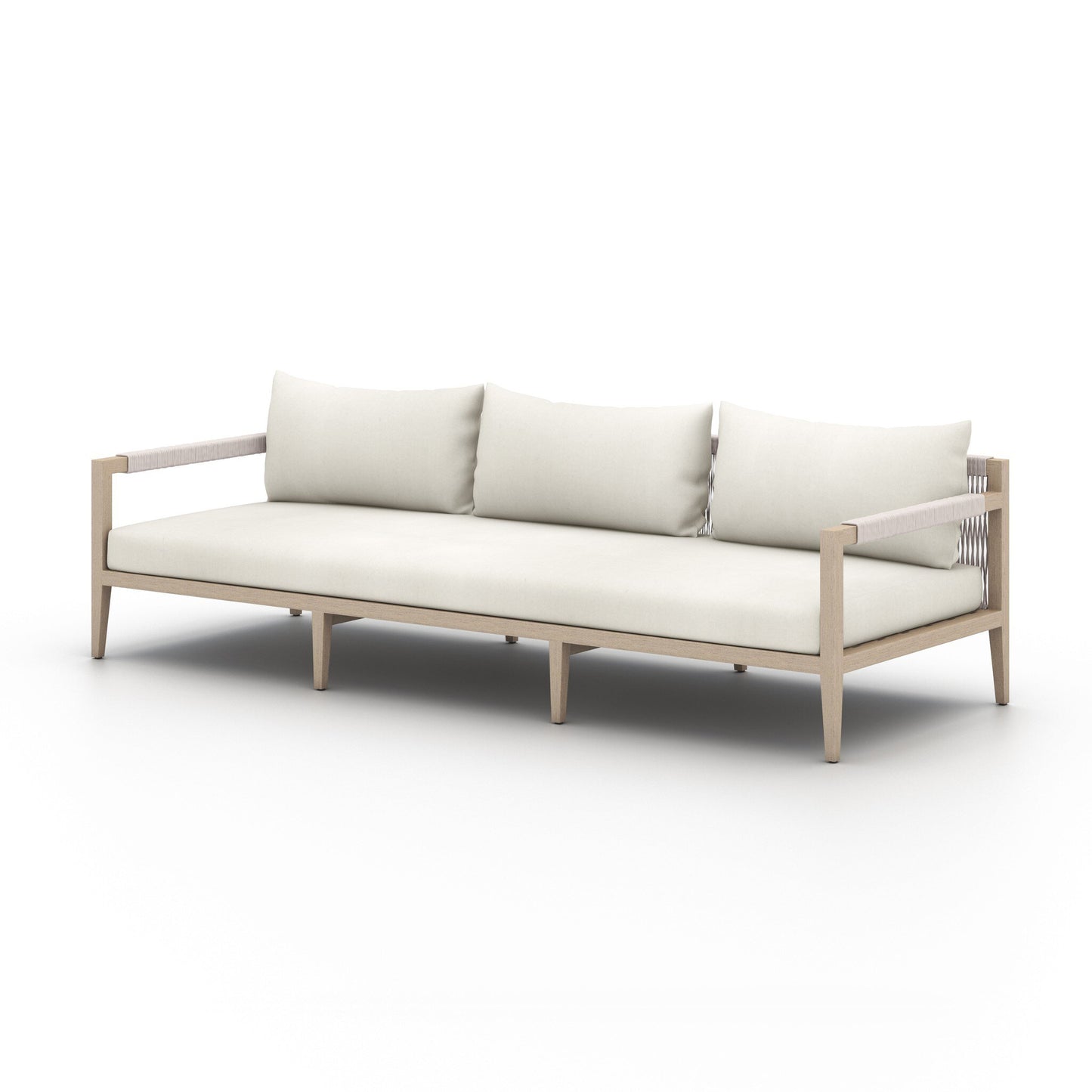 Four Hands 223340-018 Sherwood Outdoor Sofa, Washed Brown - Venao Ivory