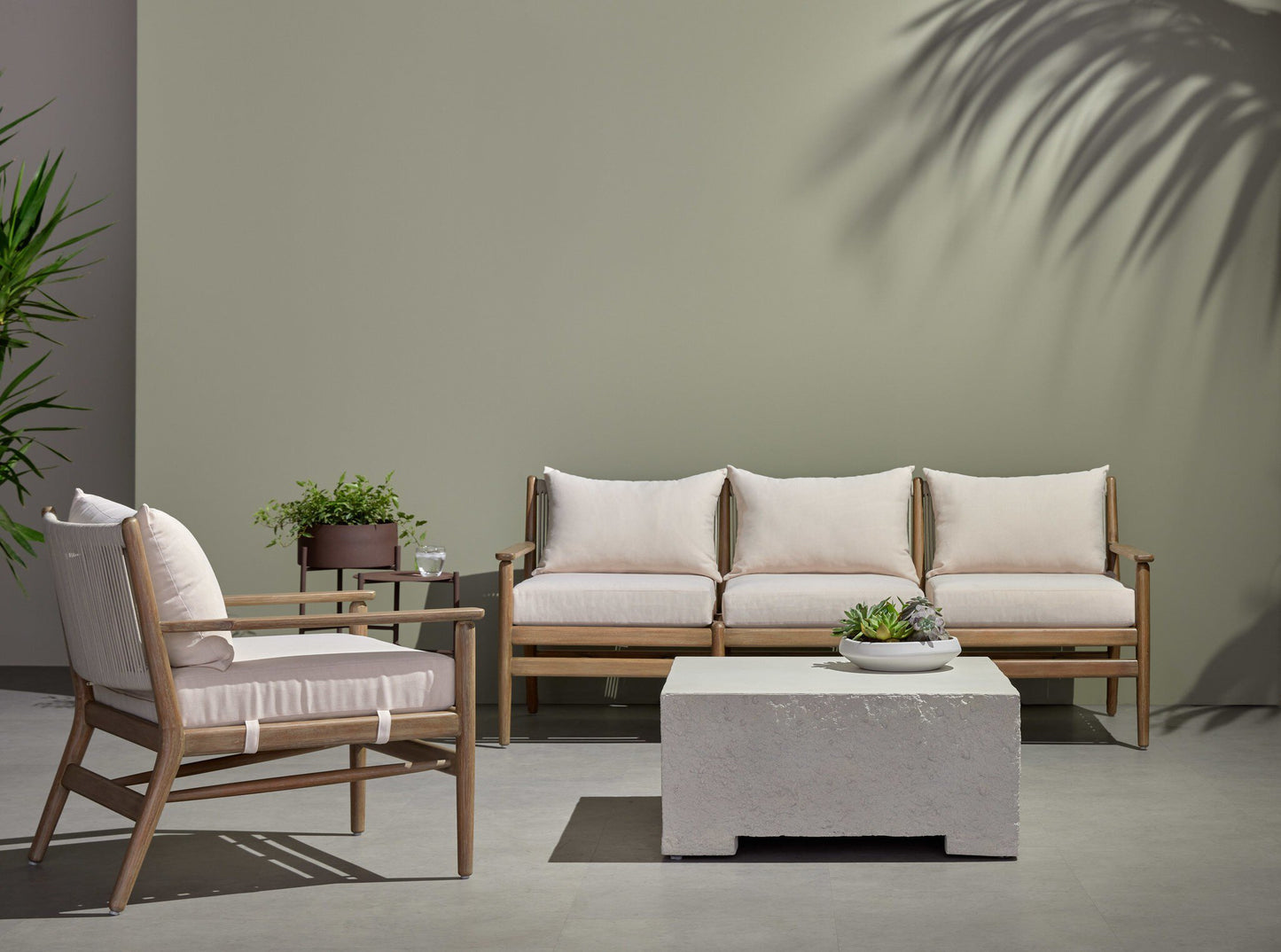 Four Hands 227150-002 Otero Outdoor Small Coffee Table - Matte White