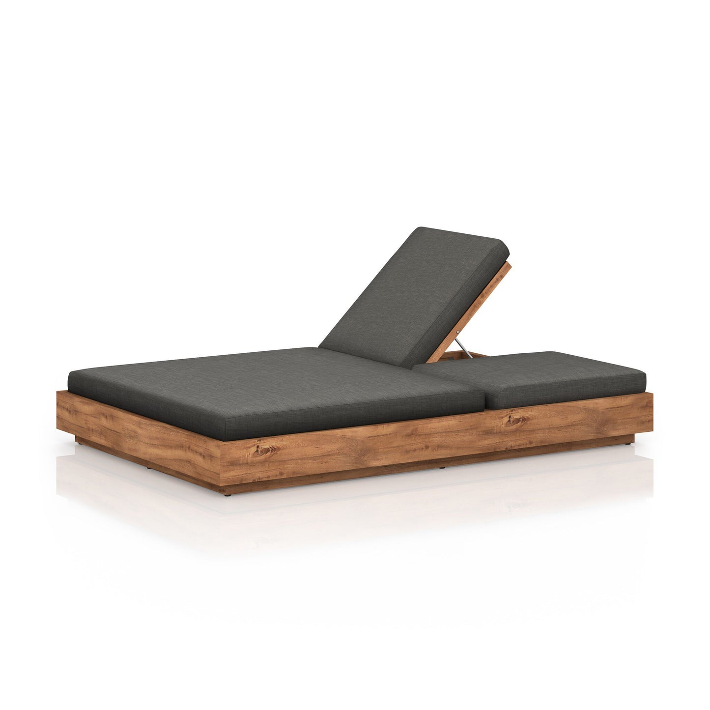 Four Hands 227877-001 Kinta Outdoor Double Chaise Lounge - Venao Charcoal