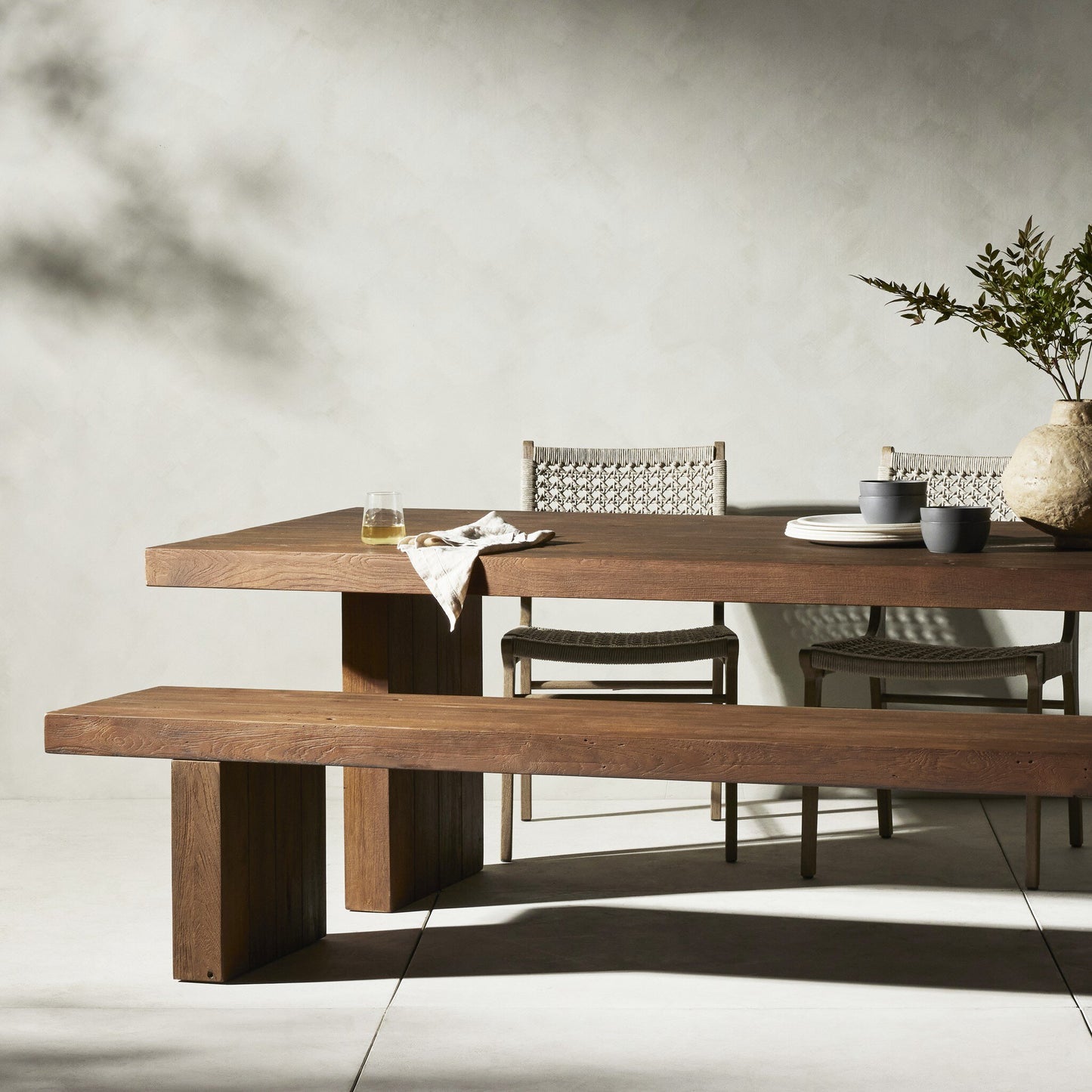 Four Hands 231885-003 Encino Outdoor Dining Table - Stained Heritage Brown-FSC