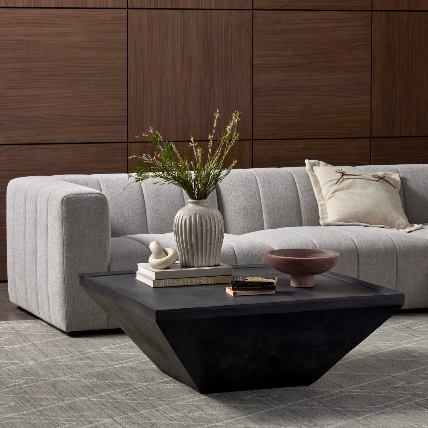 Four Hands 234219-001 Drake Outdoor Coffee Table - Aged Grey