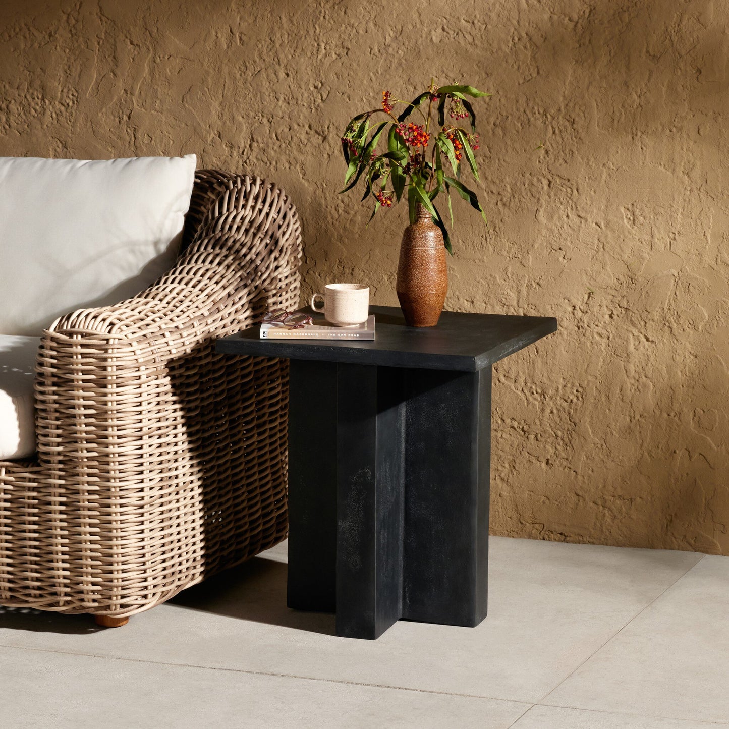 Four Hands 234524-001 Terrell Outdoor End Table - Aged Grey