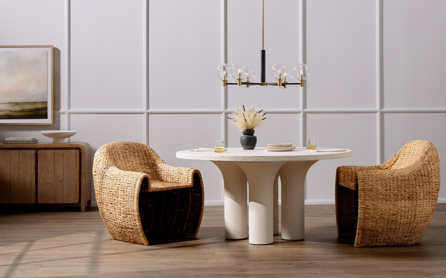 Four Hands 237447-001 Parra Round Dining Table - White Concrete