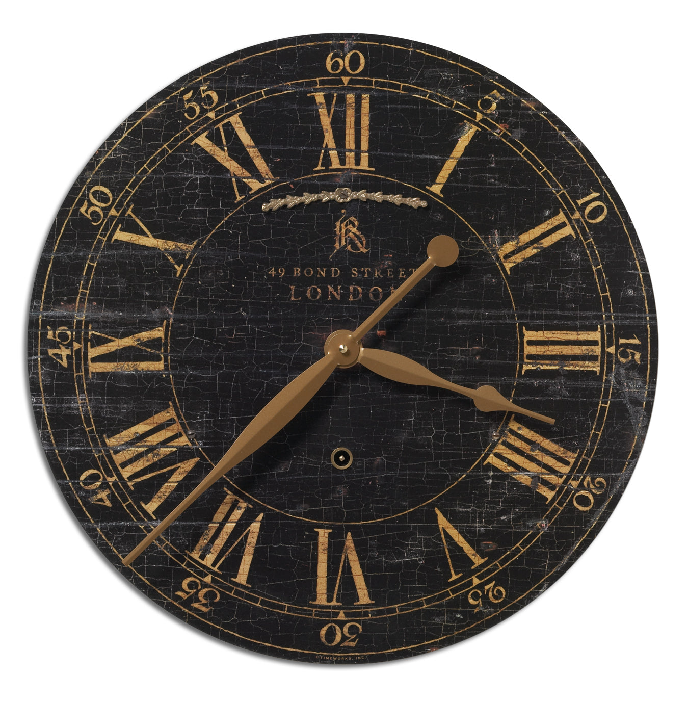 Uttermost 06029 Bond Street 18" Black Wall Clock