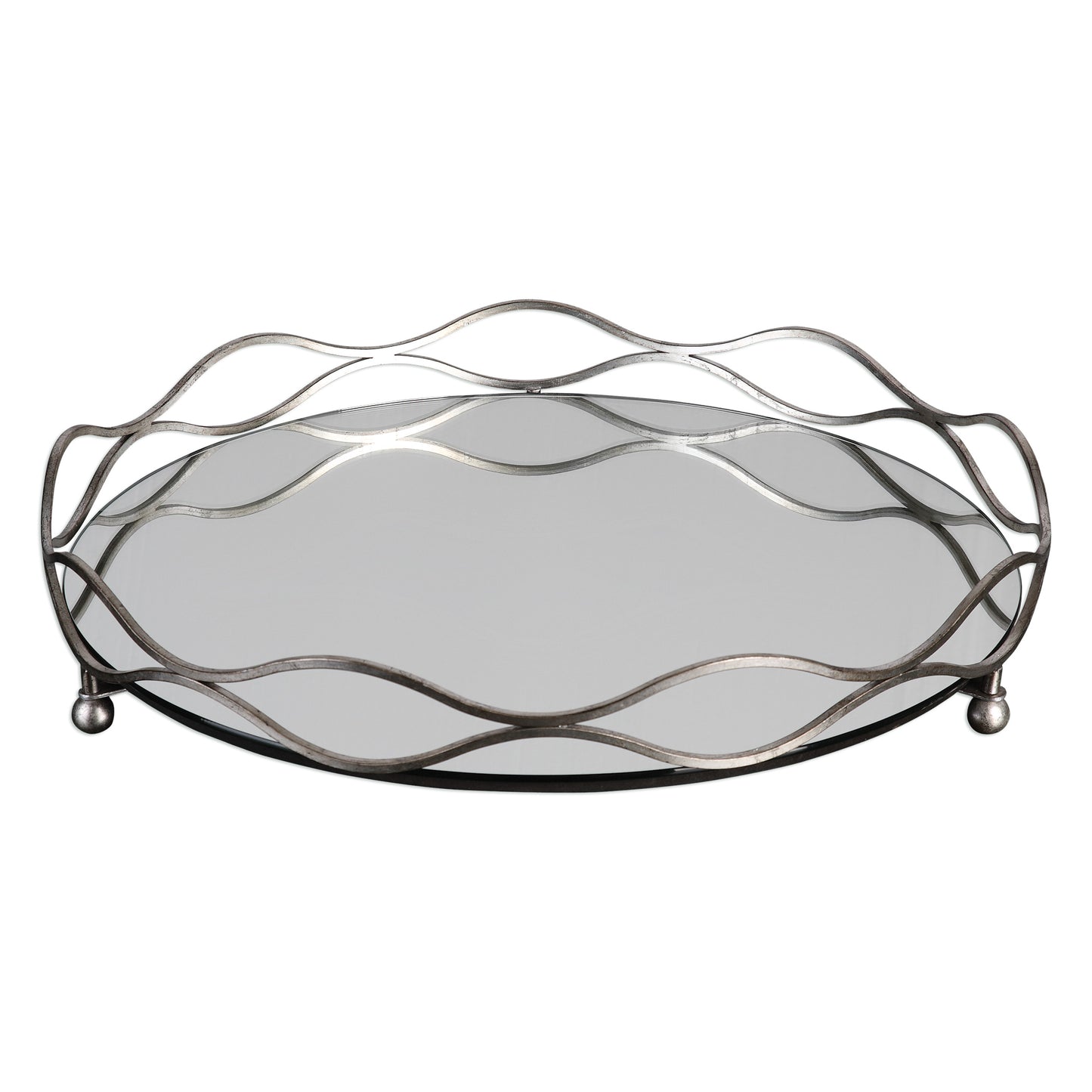 Uttermost 20177 Rachele Mirrored Silver Tray