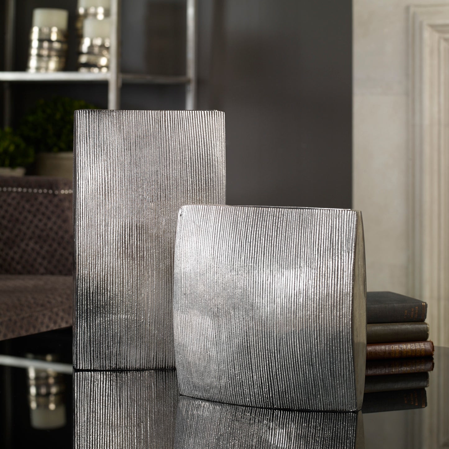 Uttermost 20188 Darla Aluminum Vases S/2
