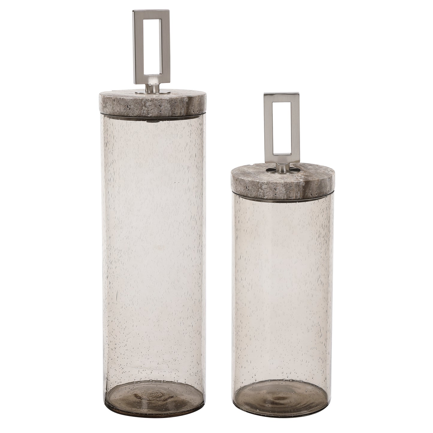 Uttermost 17870 Carmen Seeded Glass Containers, S/2