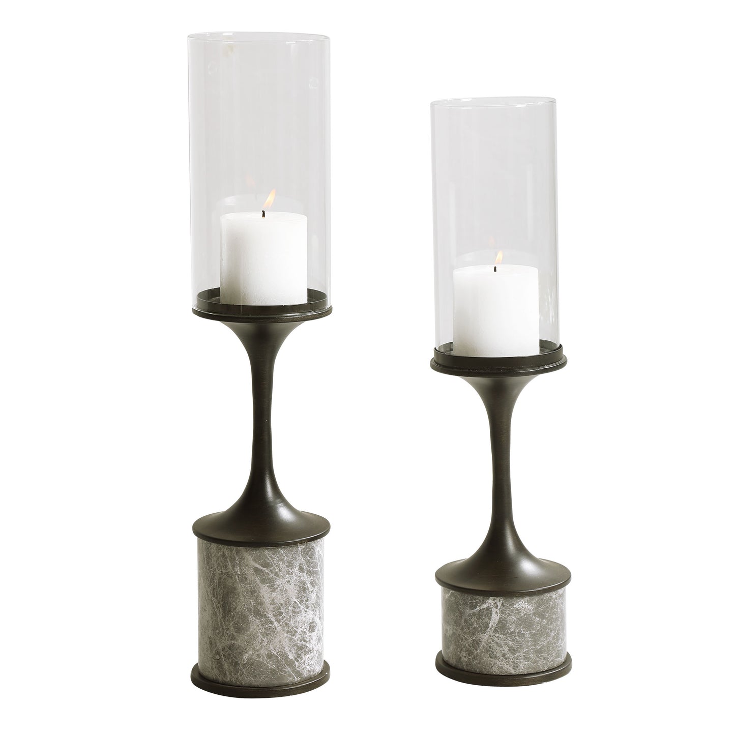 Uttermost 17882 Deane Marble Candleholders, S/2