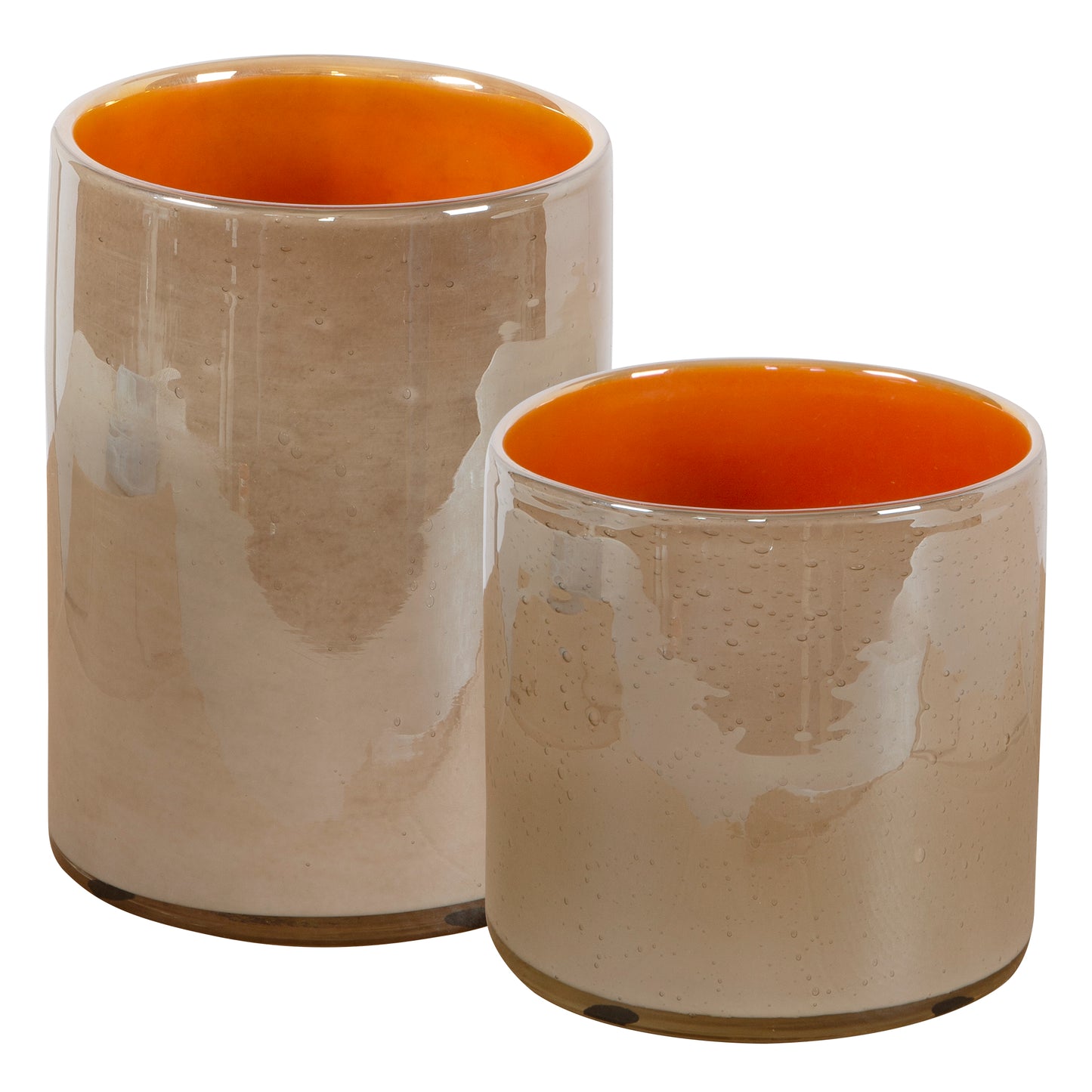 Uttermost 17976 Tangelo Beige Orange Vases, S/2