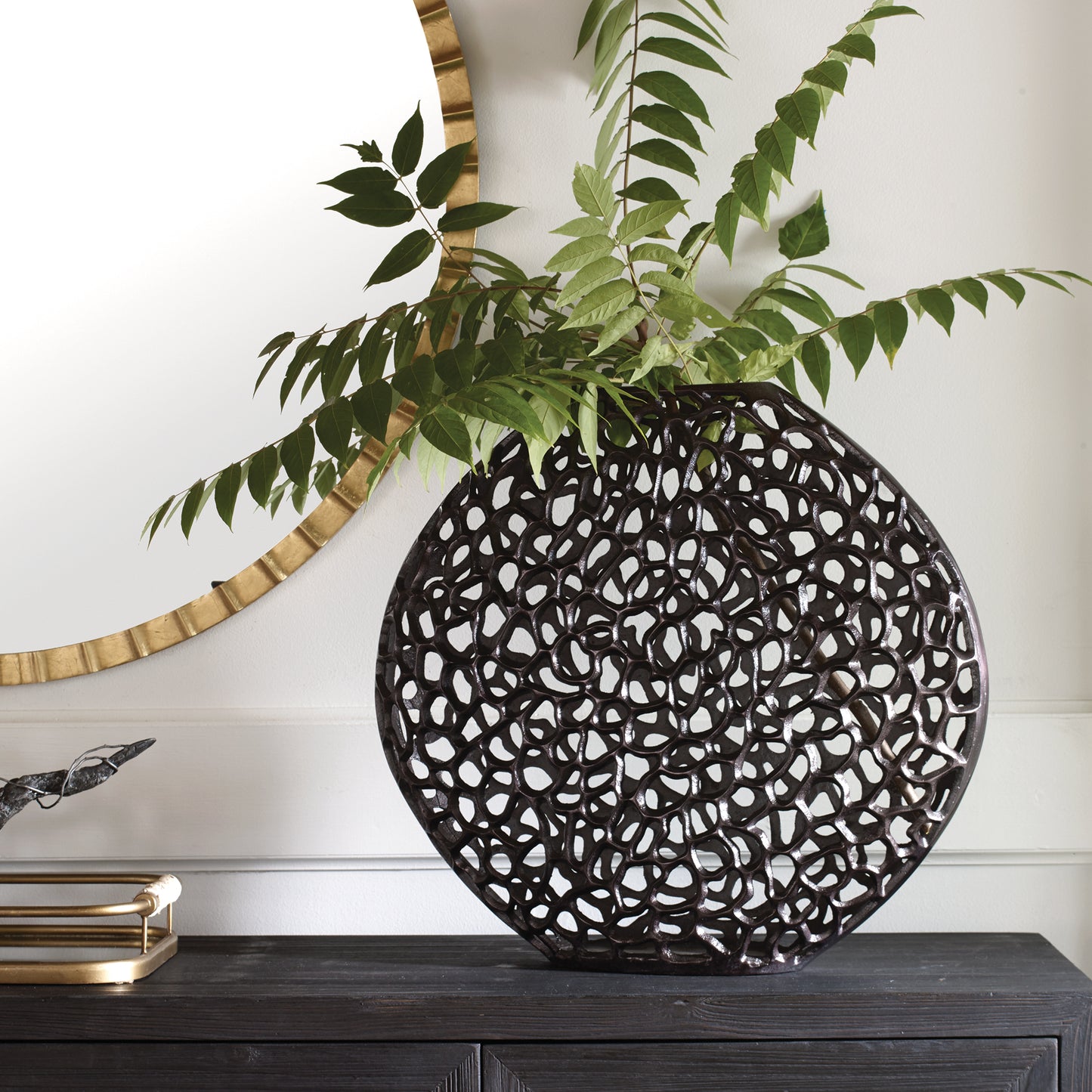 Uttermost 18011 Web Dark Bronze Vase