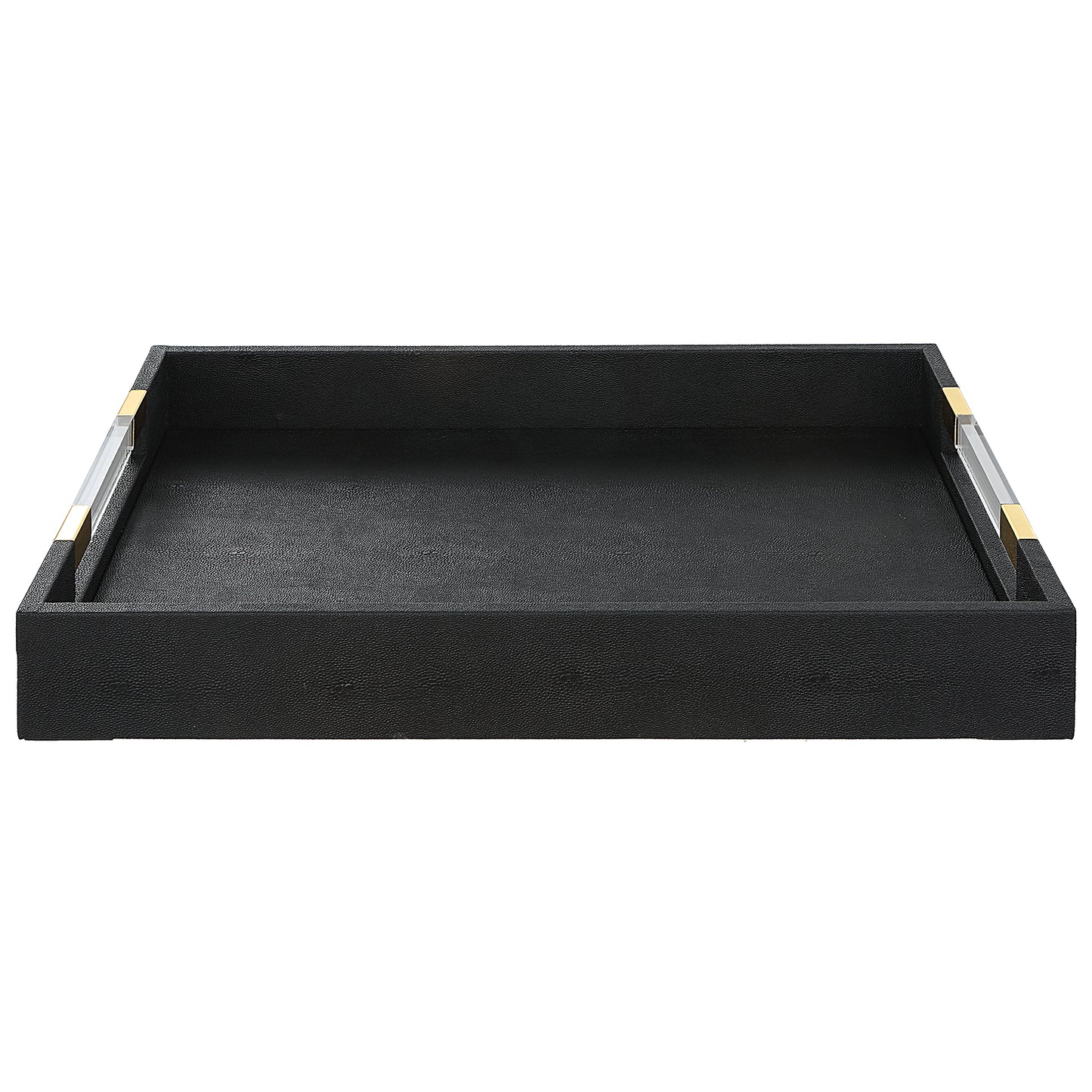 Uttermost 18059 Wessex Black Shagreen Tray