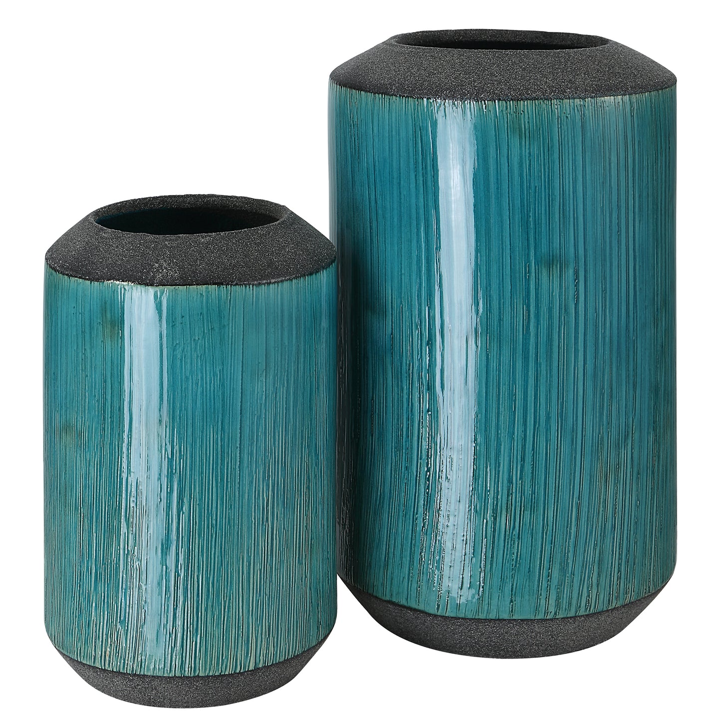 Uttermost 18064 Maui Aqua Blue Vases, S/2