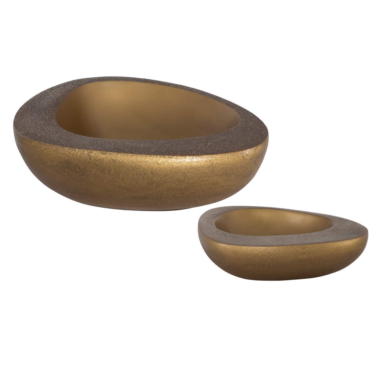 Uttermost 18081 Ovate Brass Bowls, Set Of 2