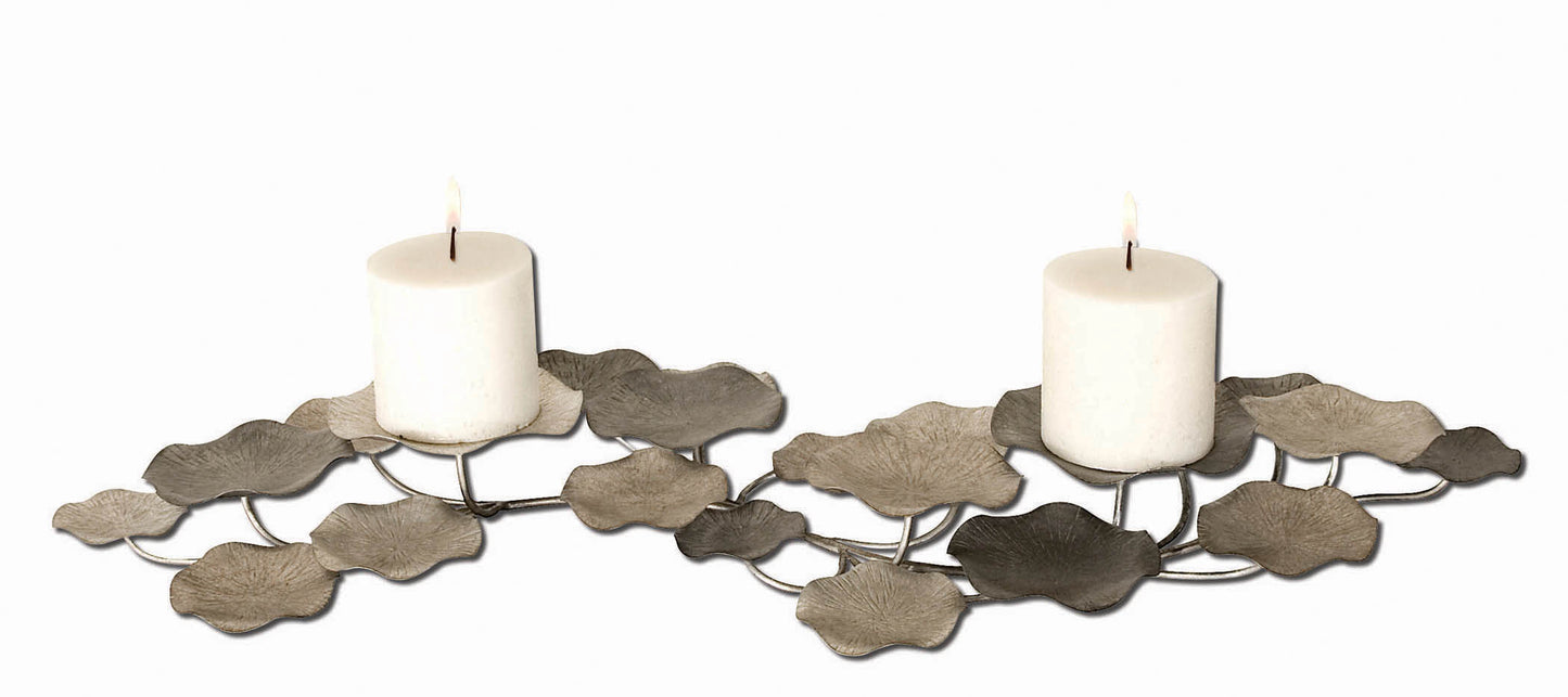 Uttermost 17079 Lying Lotus Metal Candleholders