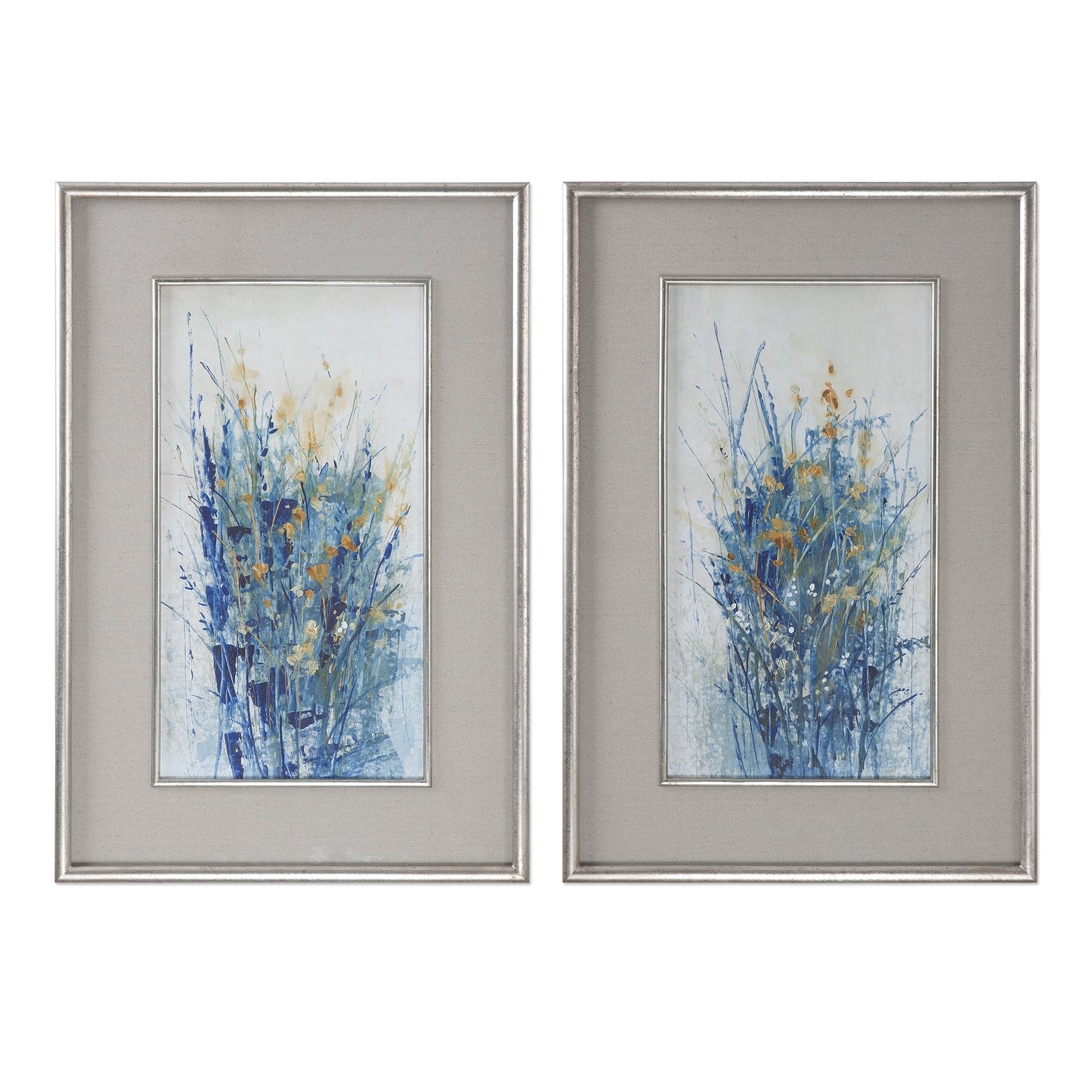 Uttermost 41558 Indigo Florals Framed Art S/2