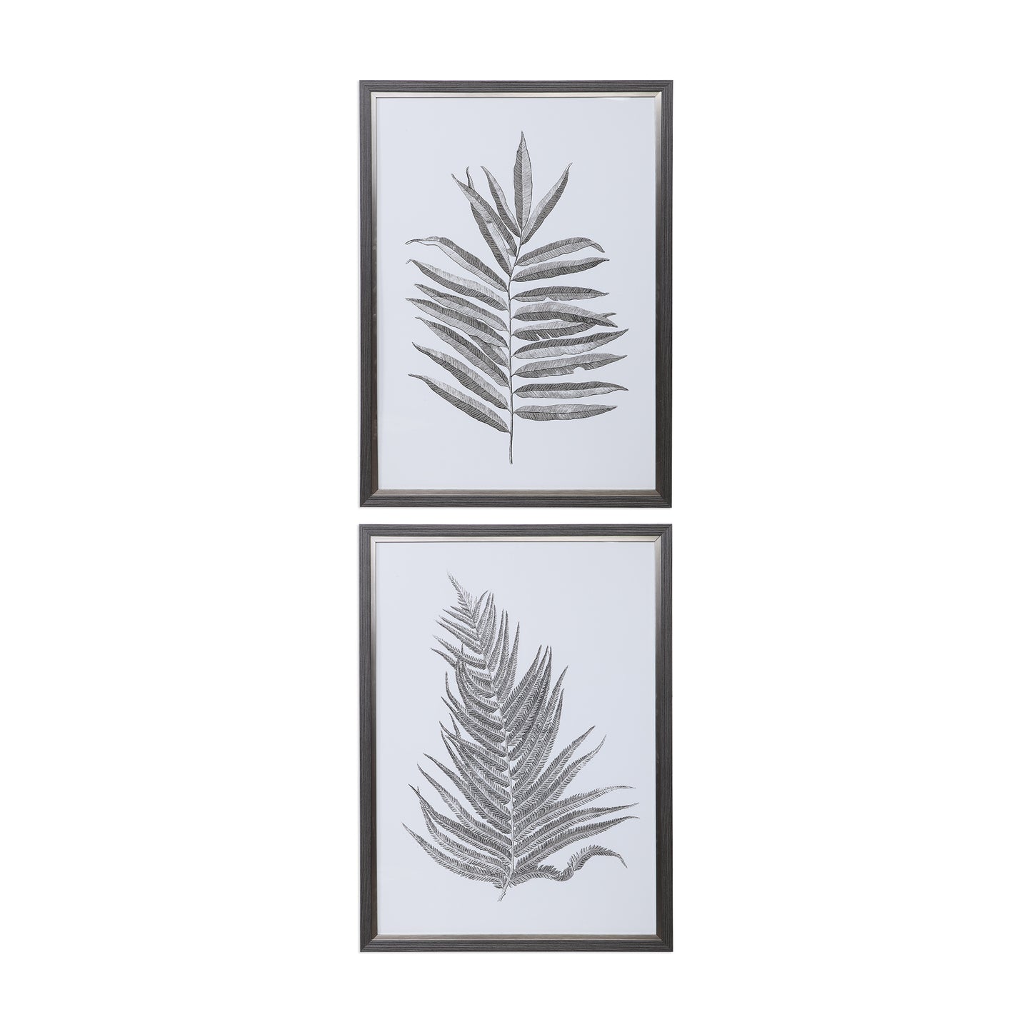 Uttermost 33685 Silver Ferns Framed Prints Set/2