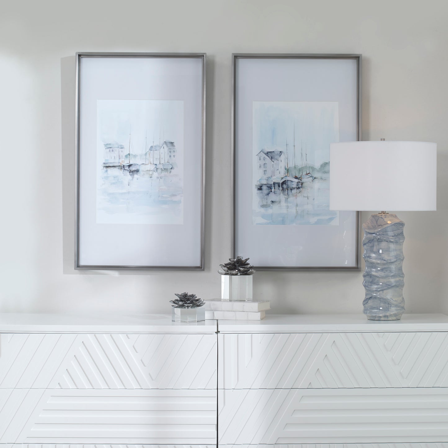 Uttermost 33714 New England Port Framed Prints, S/2
