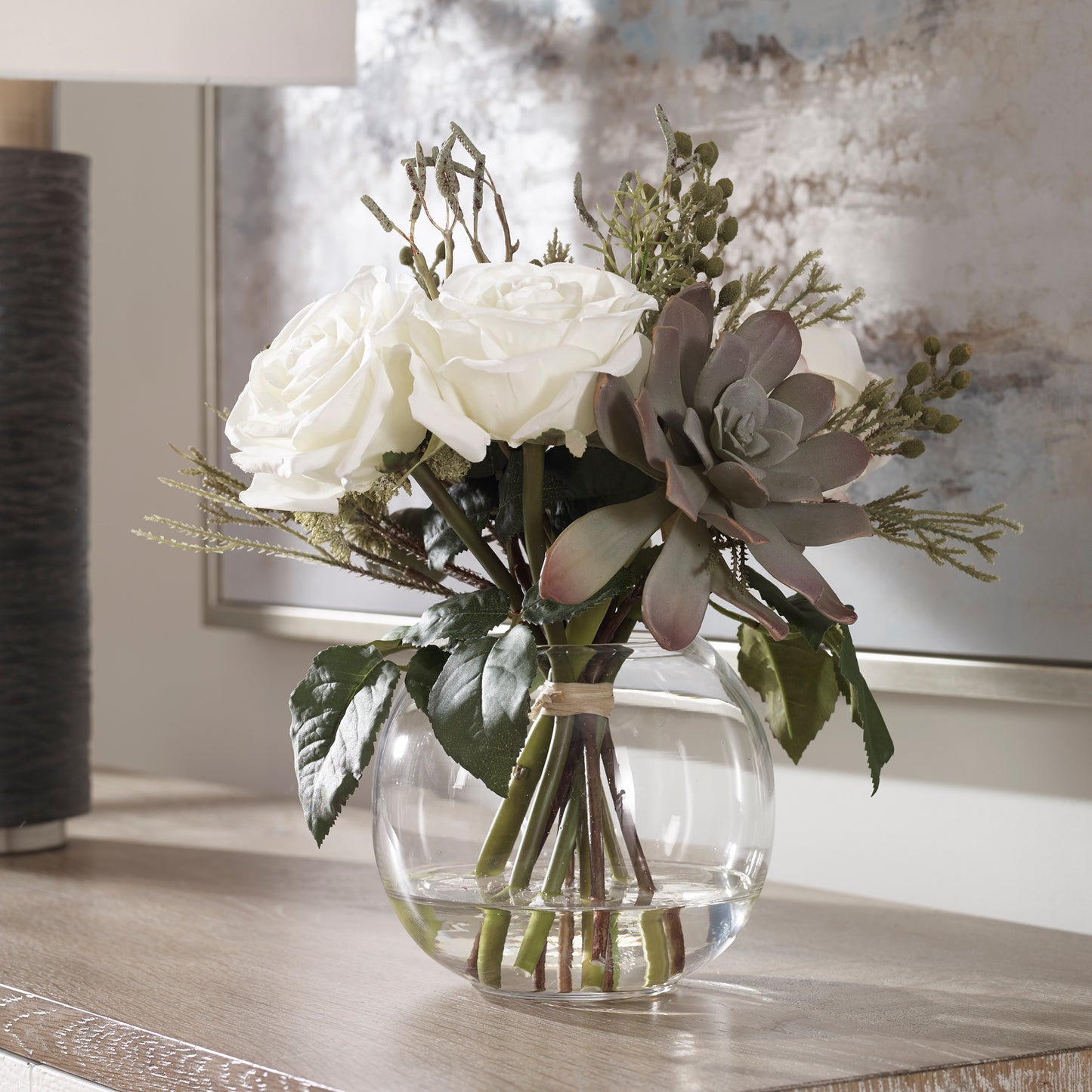 Uttermost 60182 Belmonte Floral Bouquet & Vase