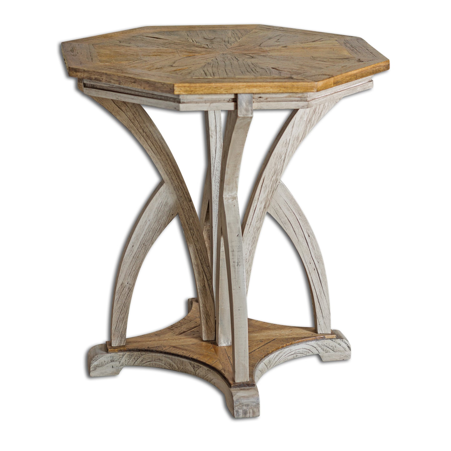 Uttermost 25623 Ranen Aged White Side Table