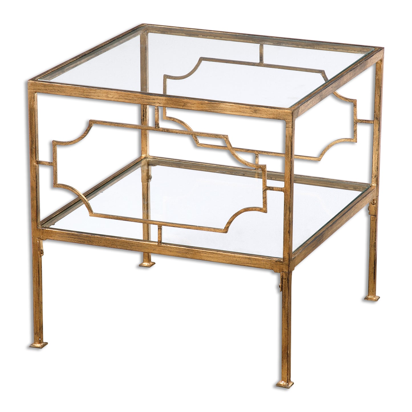 Uttermost 24477 Genell Gold Cube Table