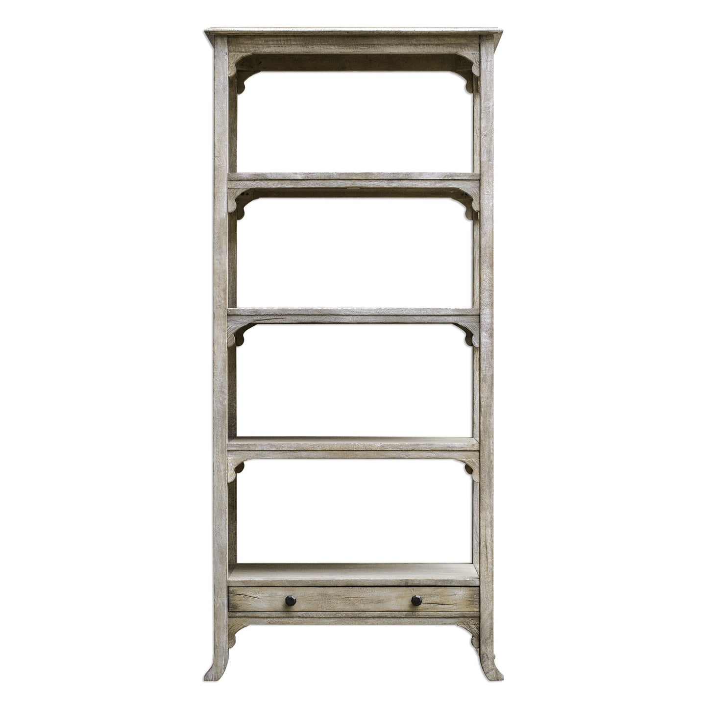 Uttermost 25661 Bridgely Aged White Etagere