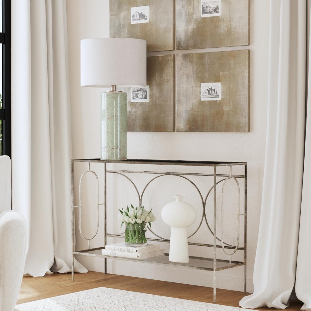 Uttermost 24541 Luano Silver Console Table