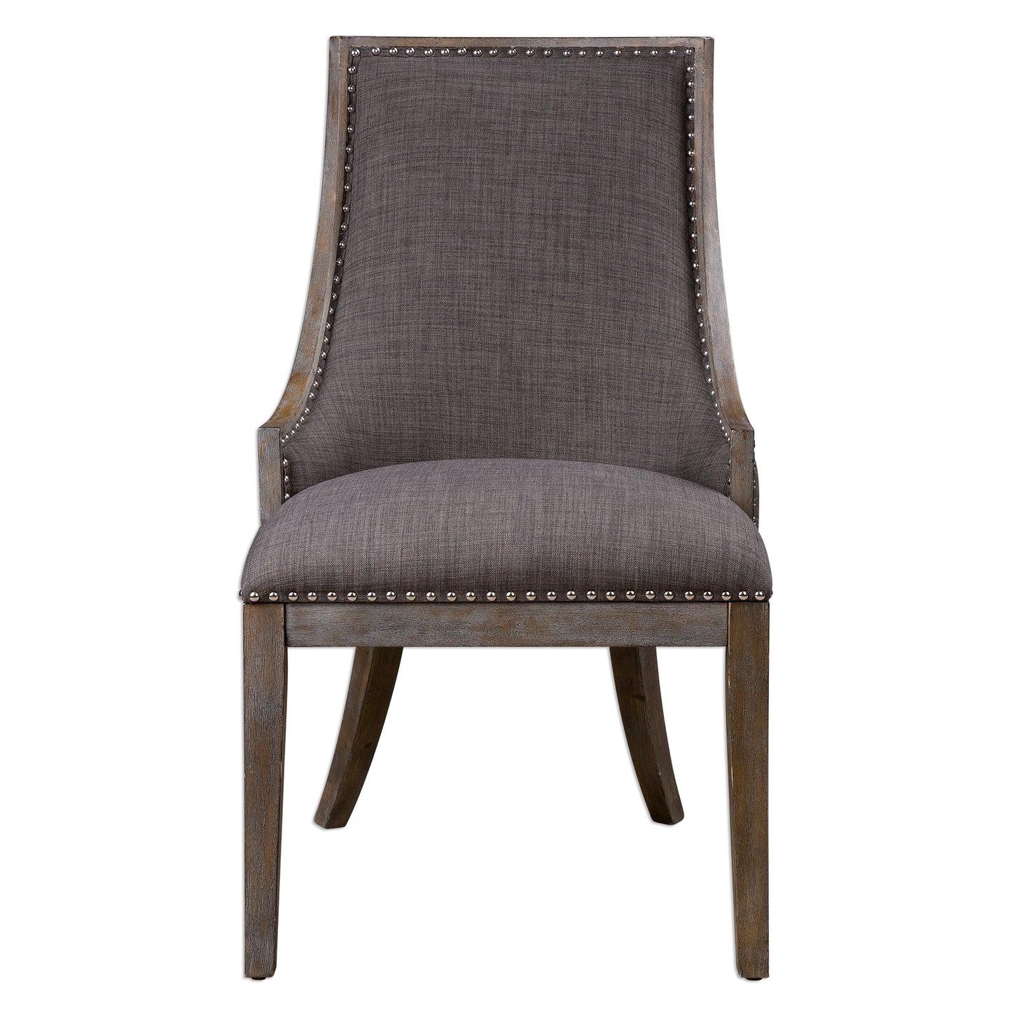 Uttermost 23305 Aidrian Charcoal Gray Accent Chair