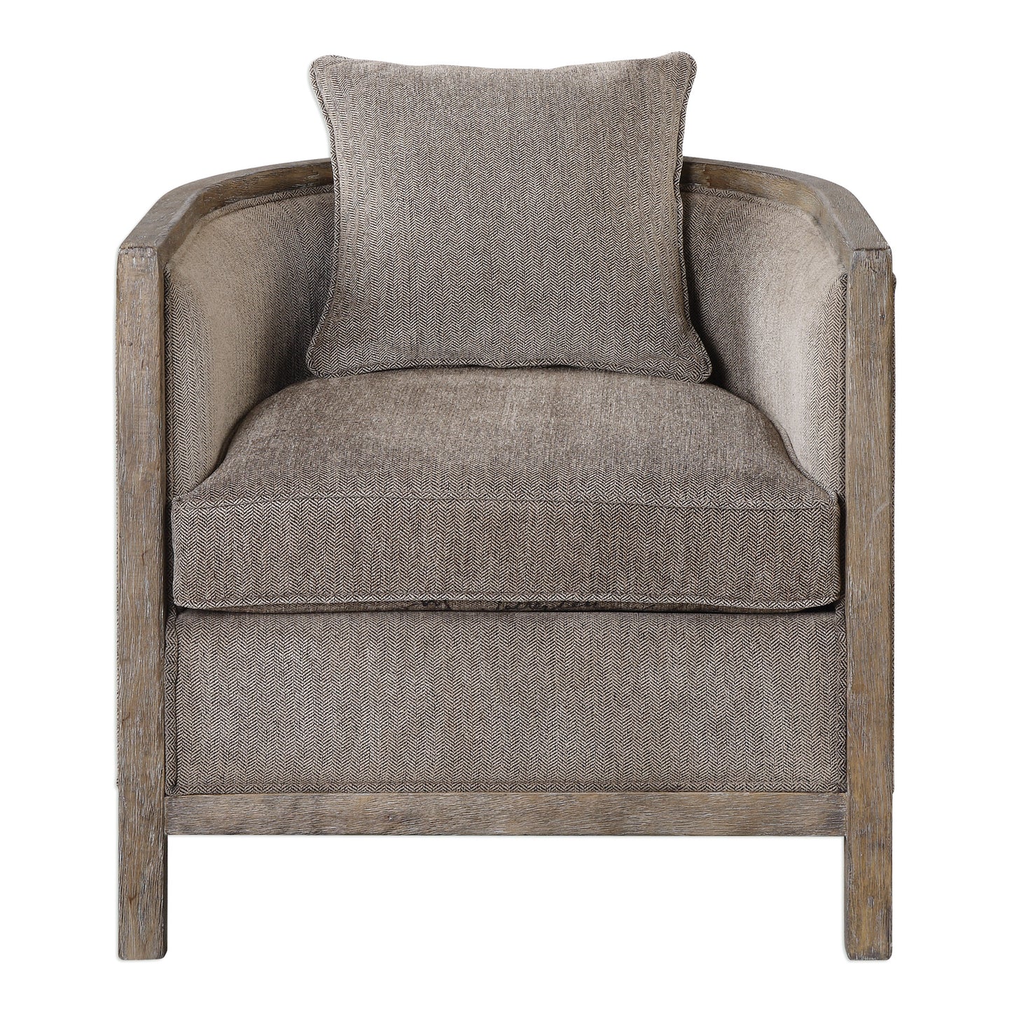 Uttermost 23359 Viaggio Gray Chenille Accent Chair