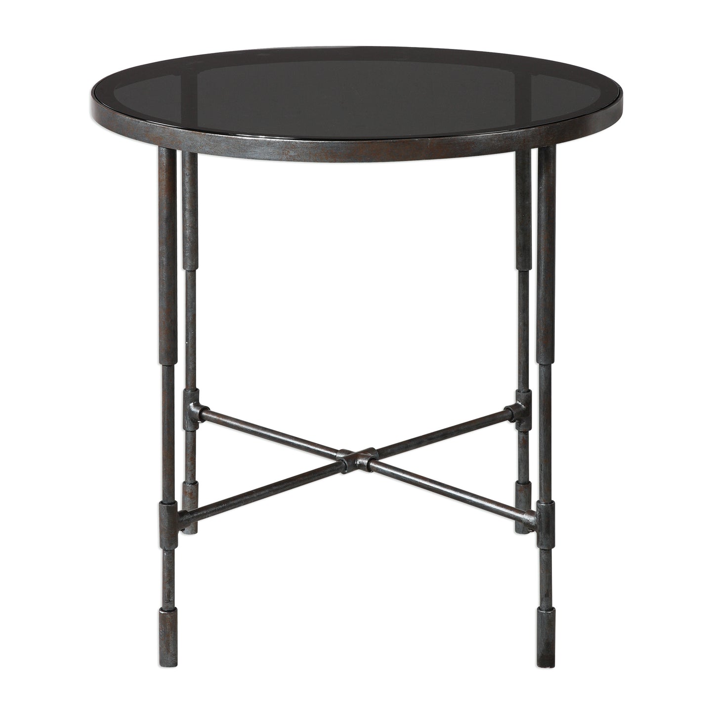 Uttermost 24783 Vande Aged Steel Side Table