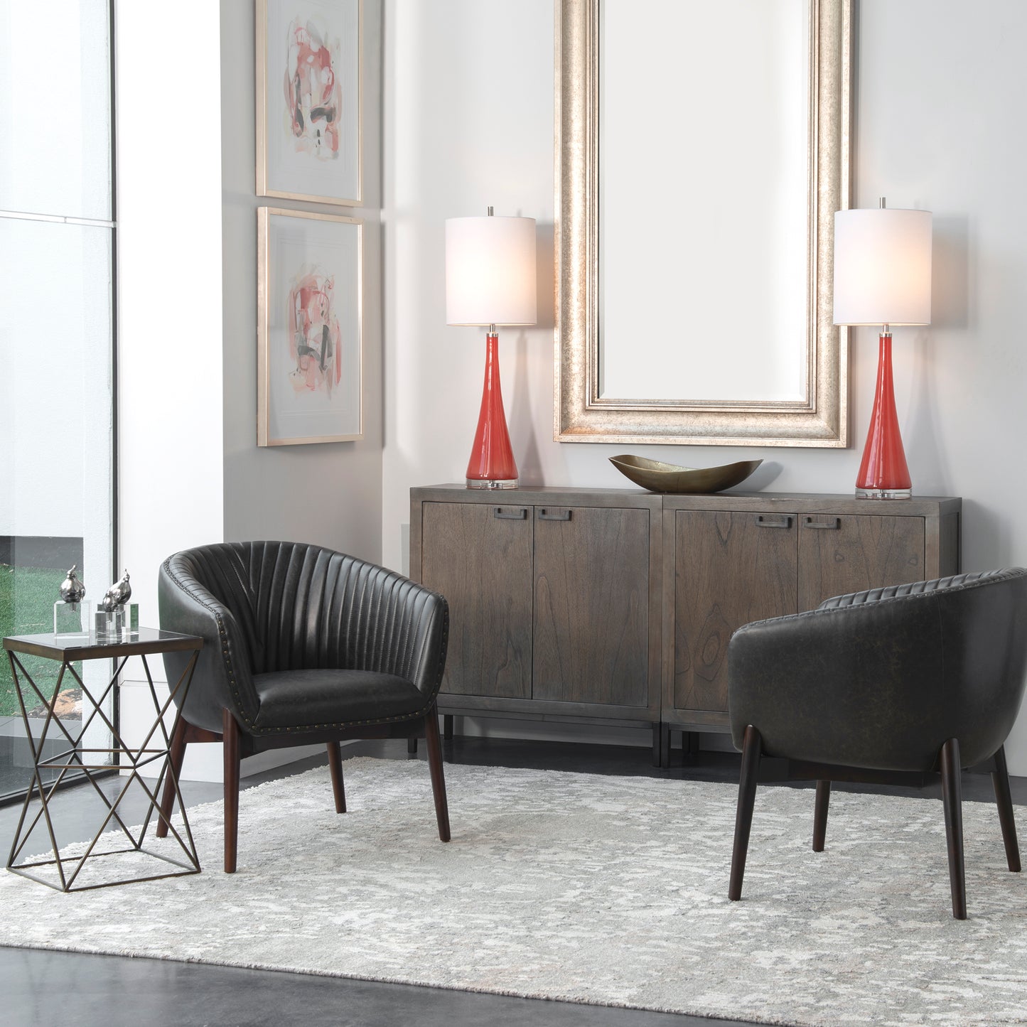 Uttermost 23380 Anders Chenille Accent Chair