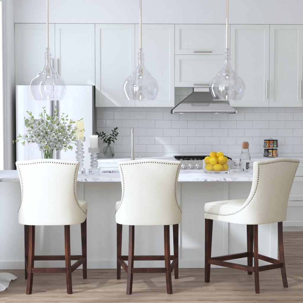 Uttermost 23443 Dariela White Counter Stool