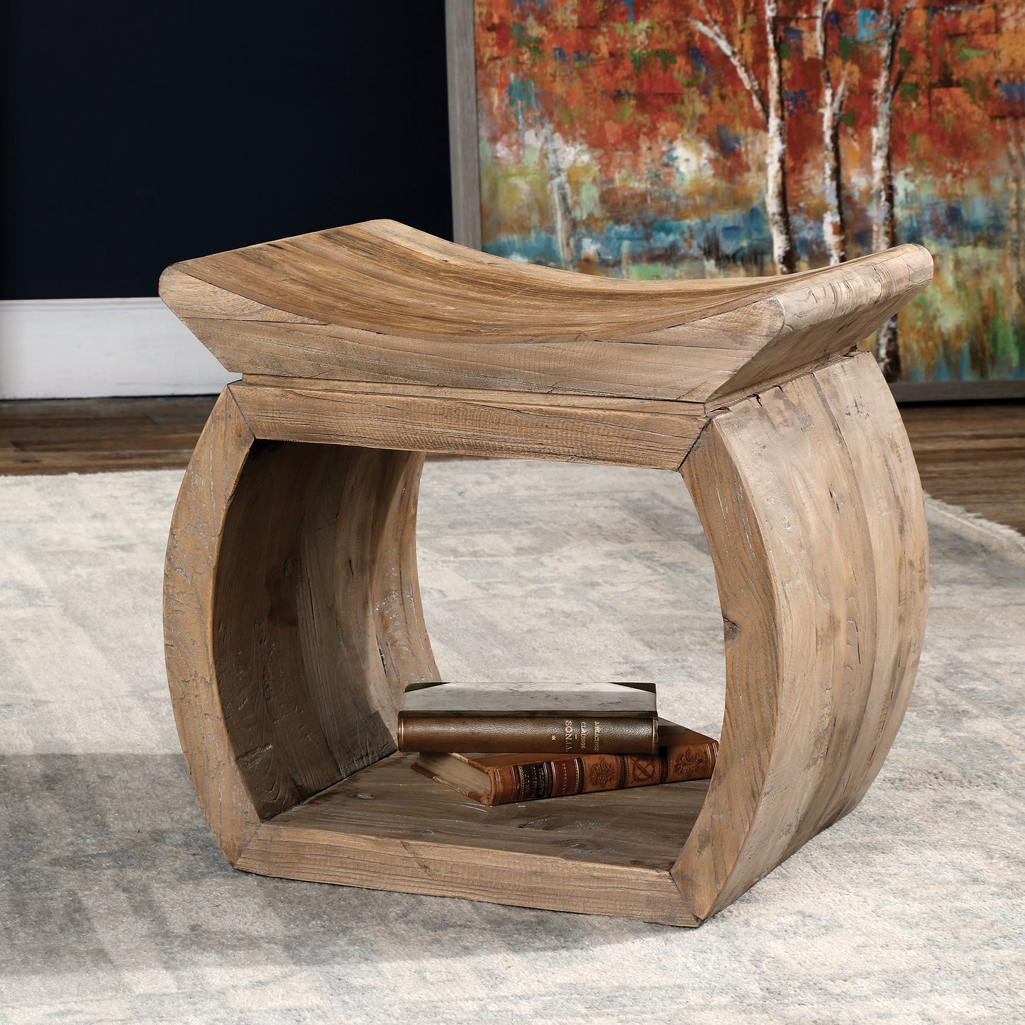 Uttermost 24814 Connor Elm Accent Stool