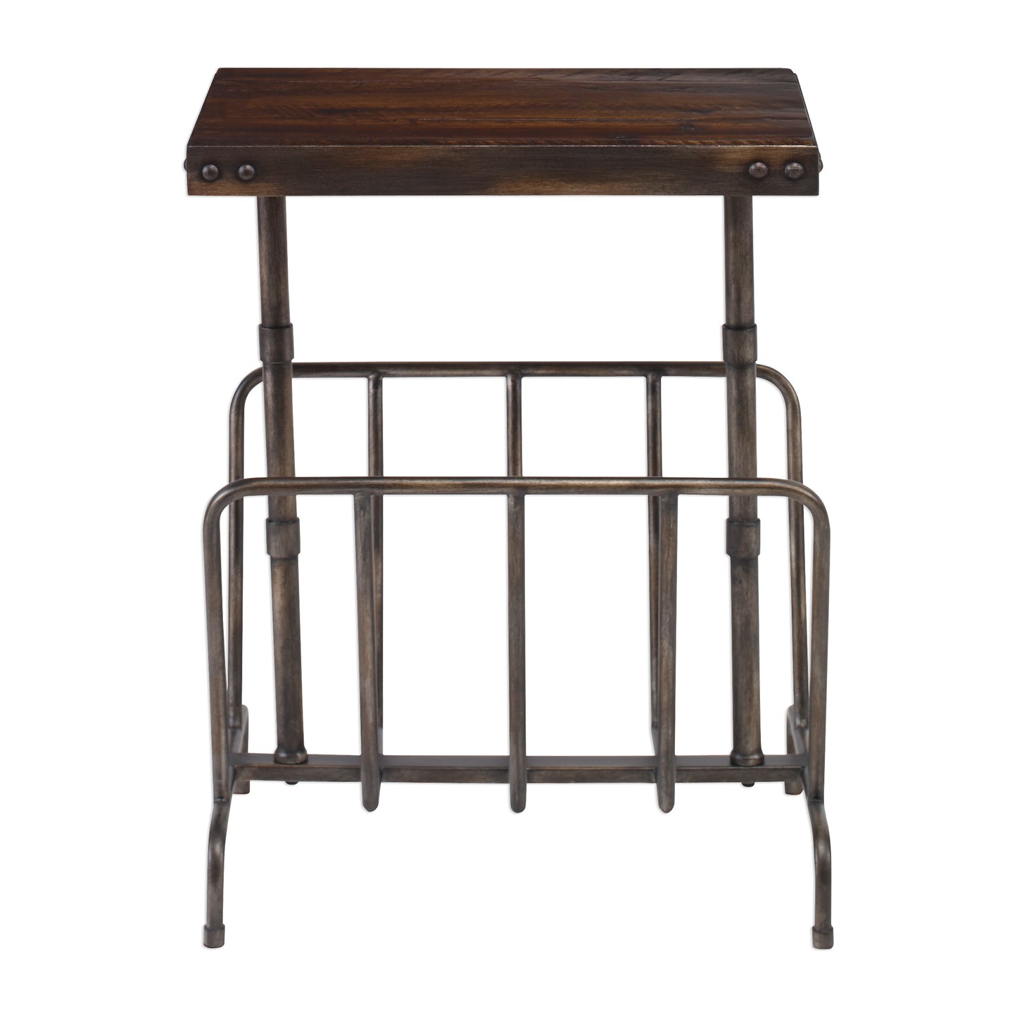 Uttermost 25326 Sonora Industrial Magazine Accent Table