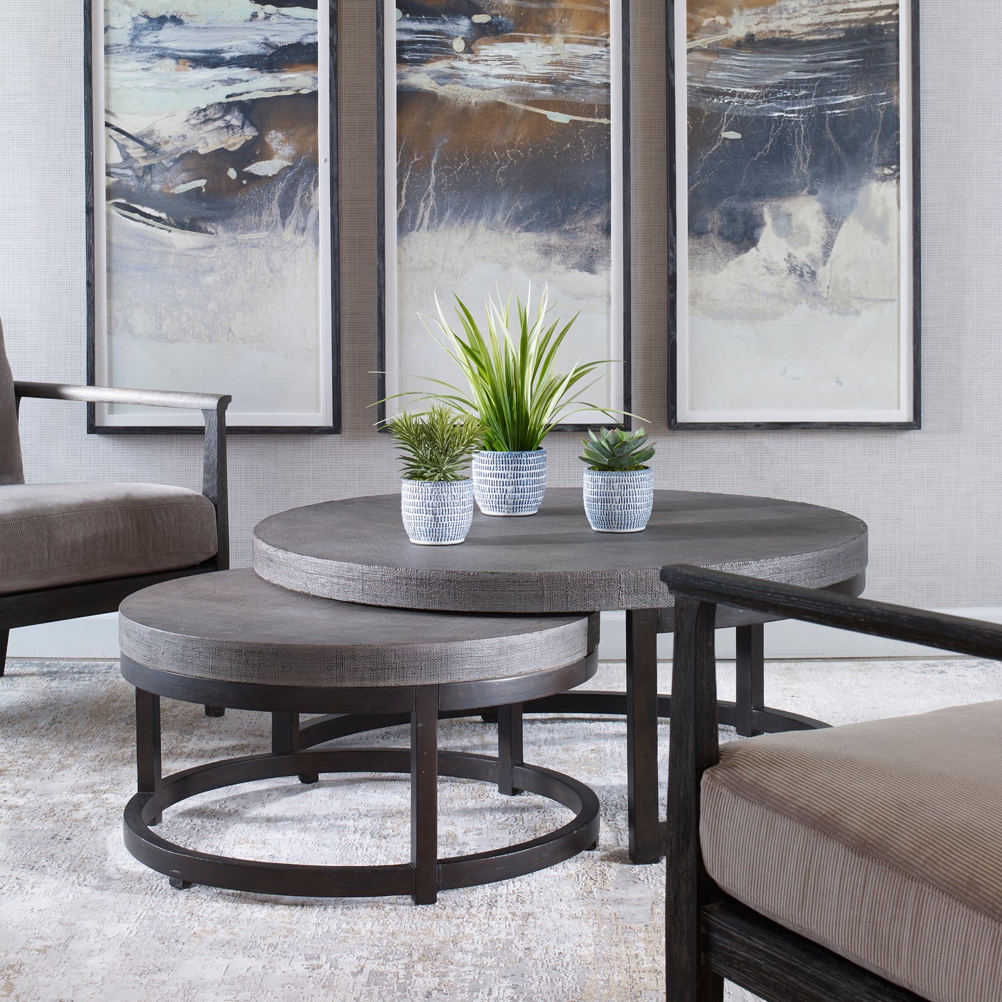 Uttermost 25882 Aiyara Gray Nesting Tables, S/2