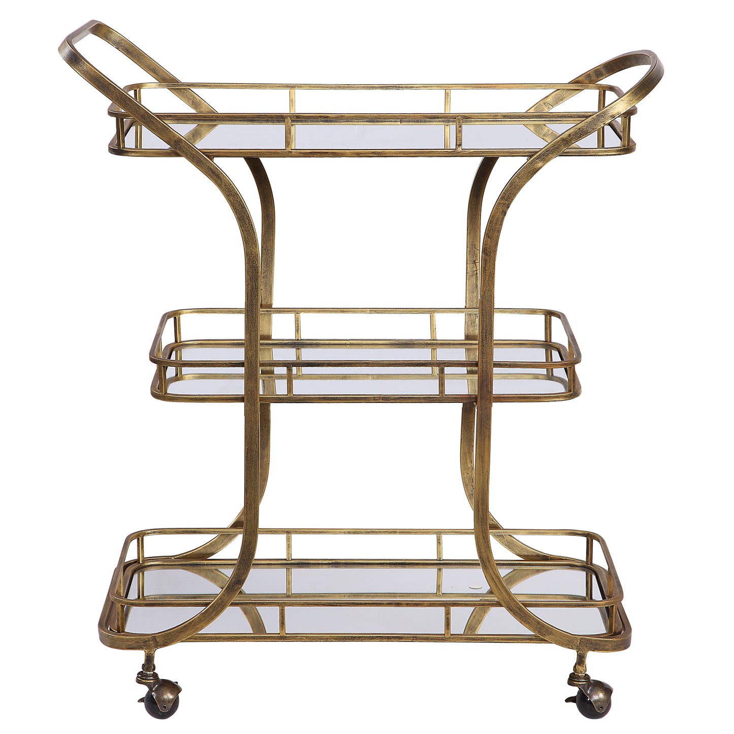 Uttermost 24876 Stassi Gold Serving Cart